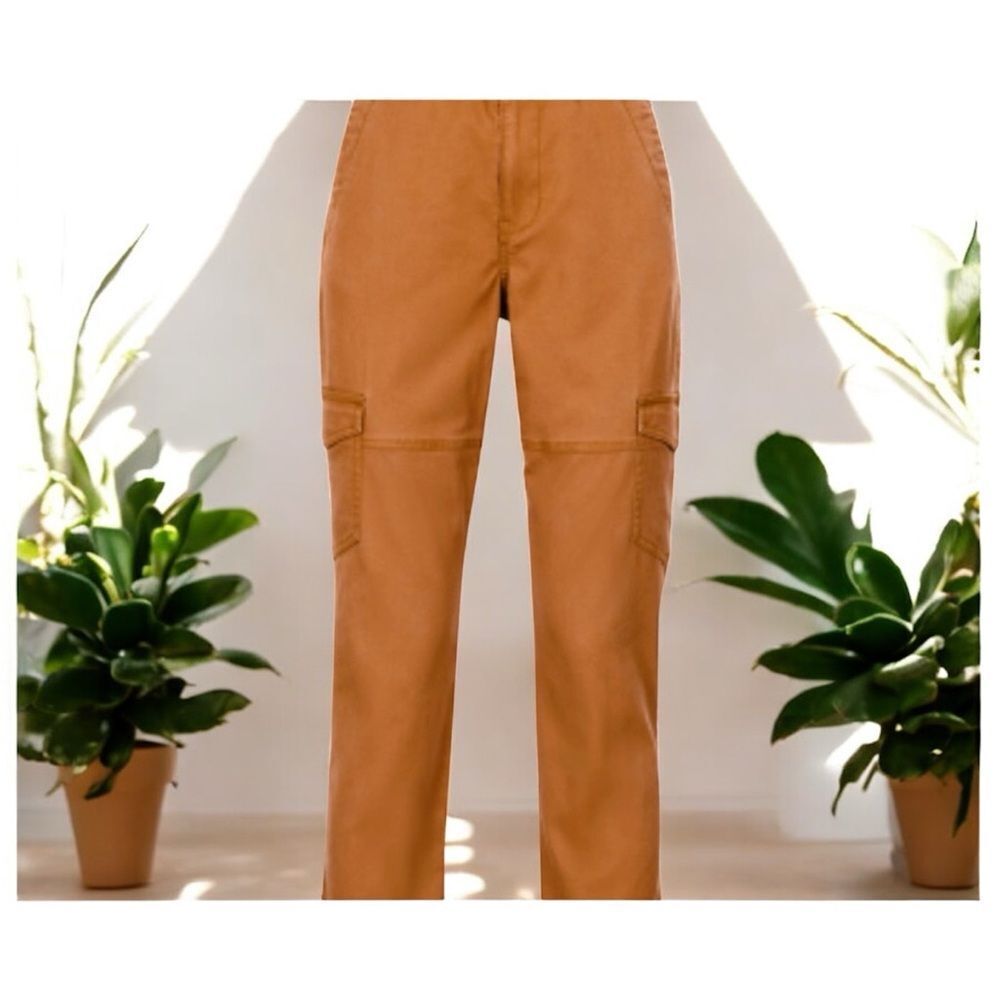 Cabi Women's 4 Brown Paper Bag Cargo Pants - Excellent Condition